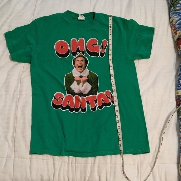 OMG! Santa! Elf tee shirt size medium - Picture 2 of 7